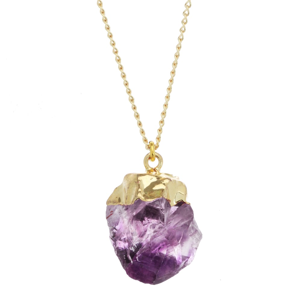 we see stars jewelry — GOLD DIPPED AMETHYST pendant