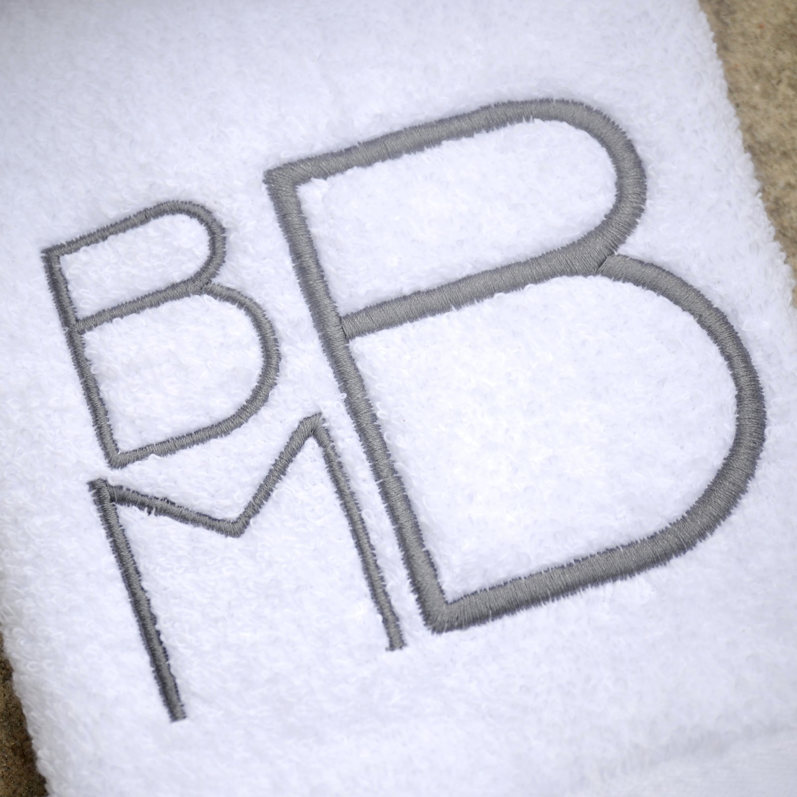 monogramed bath towel