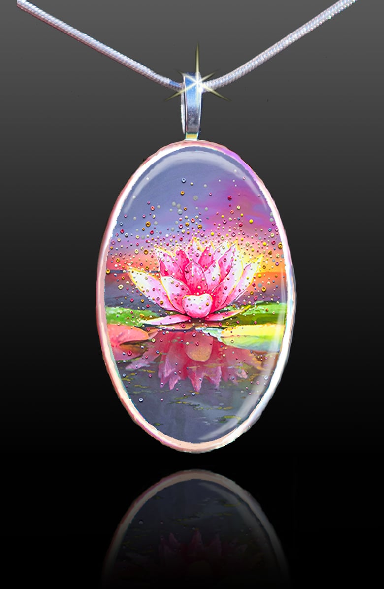 Image of The Pink Lotus Energy Pendant