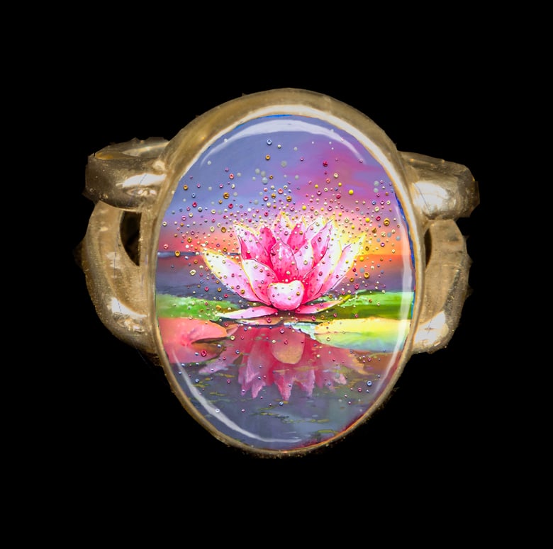 Image of The Pink Lotus Metaphysical Energy Ring