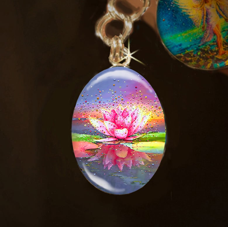 Image of The Pink Lotus Metaphysical Energy Charm