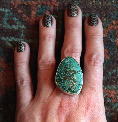 Image of TURQUOISE AND SILVER RING