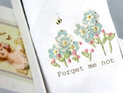 Image of Single lady's Handkerchief: Forget Me Not