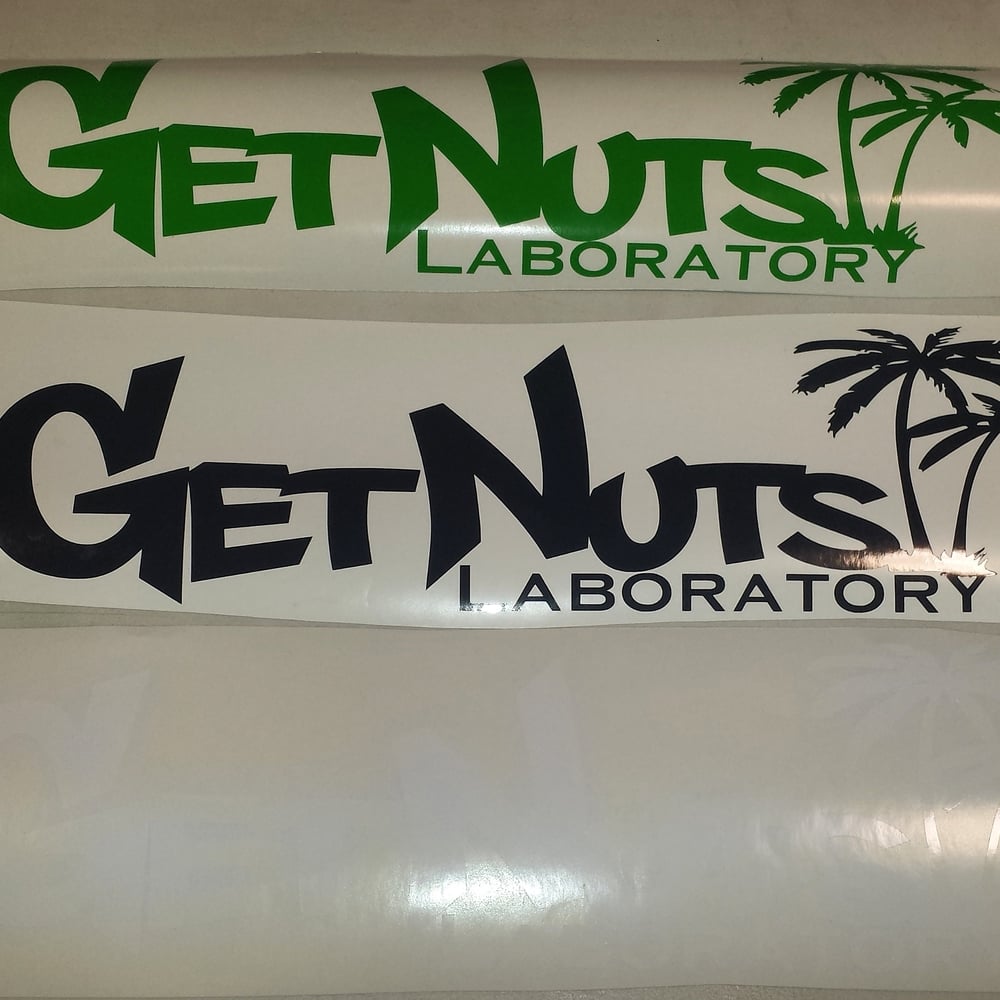 Image of Large Get Nuts Lab Sticker/Decal