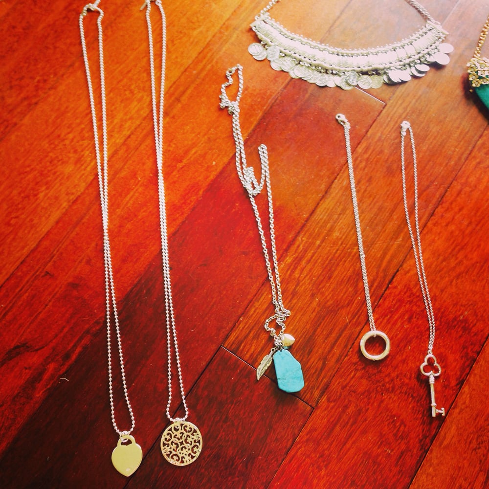 Image of Variety Silver Necklaces