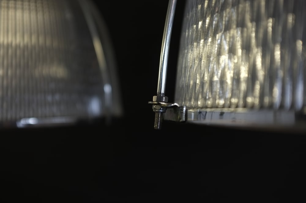 Image of Vintage Industrial Holophane Pendant Light #1