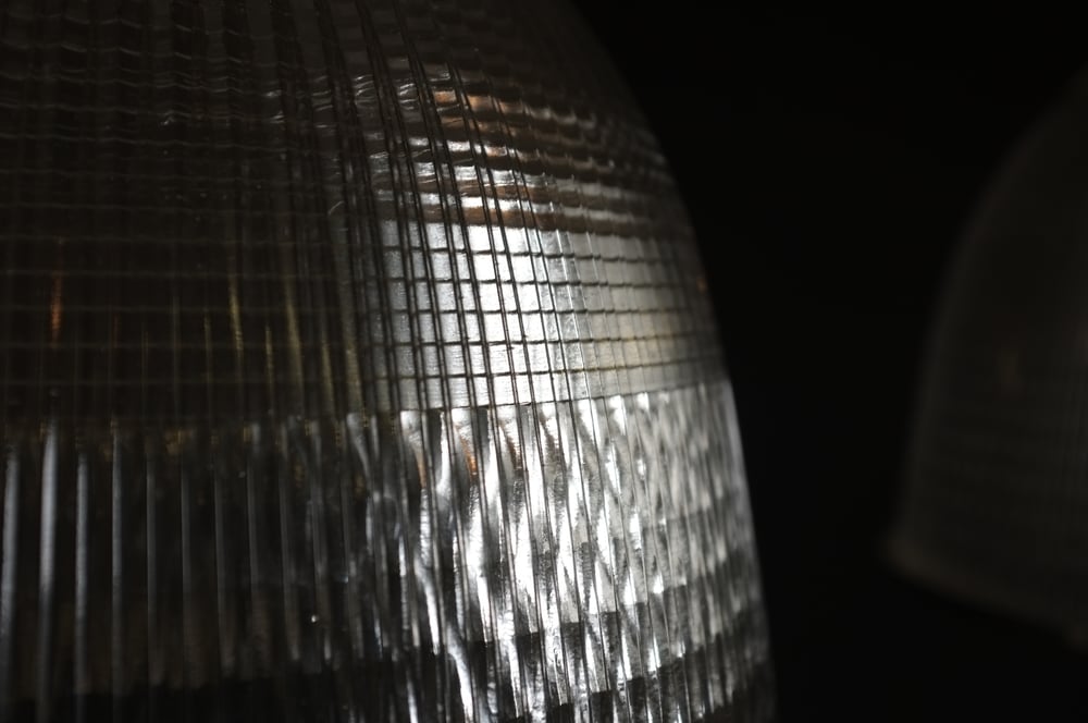 Image of Vintage Industrial Holophane Pendant Light #1