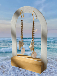 Image 2 of Pink Seaglass Shell Dangles