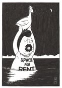 Image of Chicken Boy 'Space for Rent' Original Drawing A3 Black & White