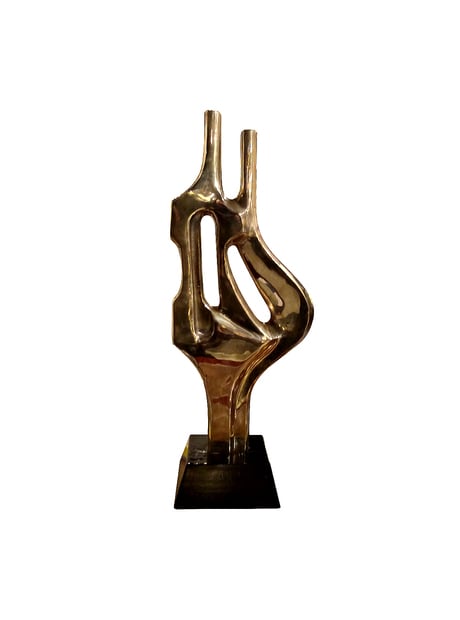 Image of Large Abstract Brass sculpture in Style of Dorothy Dehner