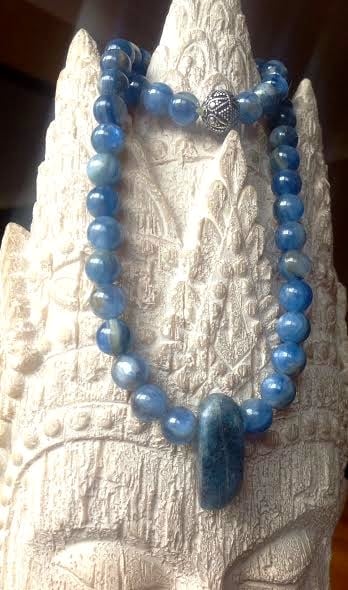 Image of Speak your truth in POWER Kyanite Choker Necklace