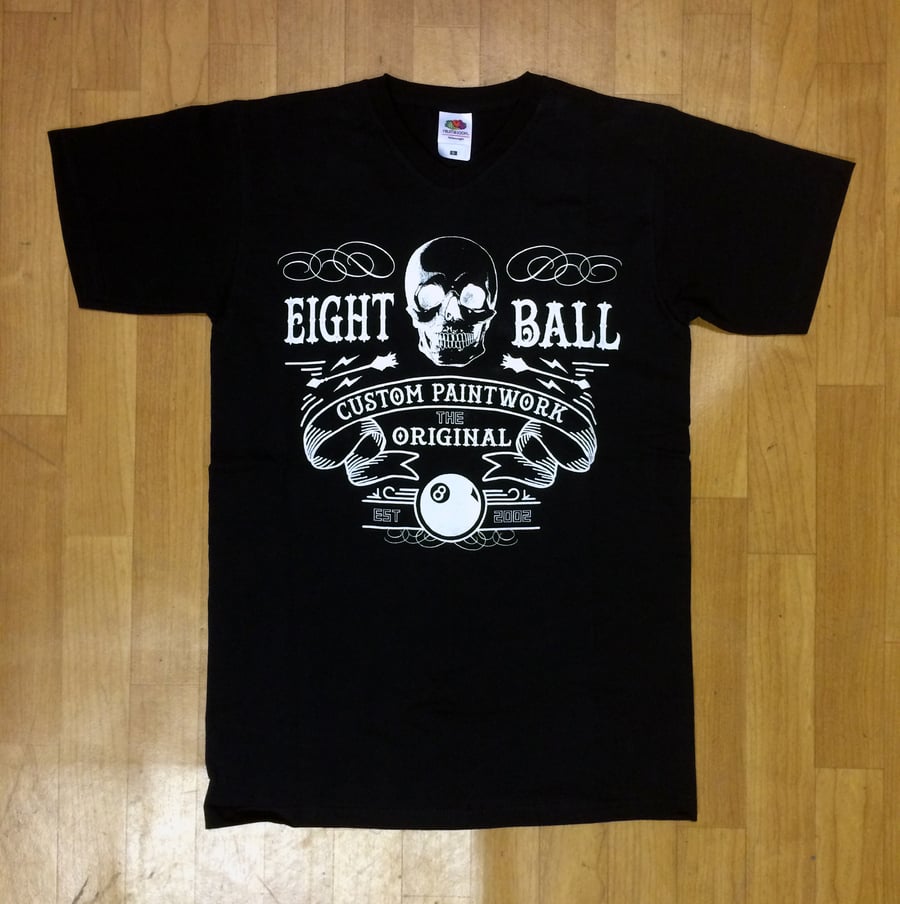 Image of 8 Ball Skull T-Shirt - Black