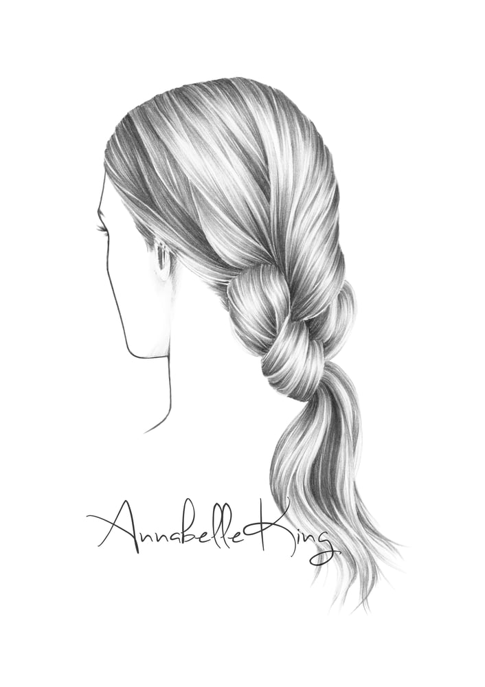 Image of Hair Illustration no.3 Original A5