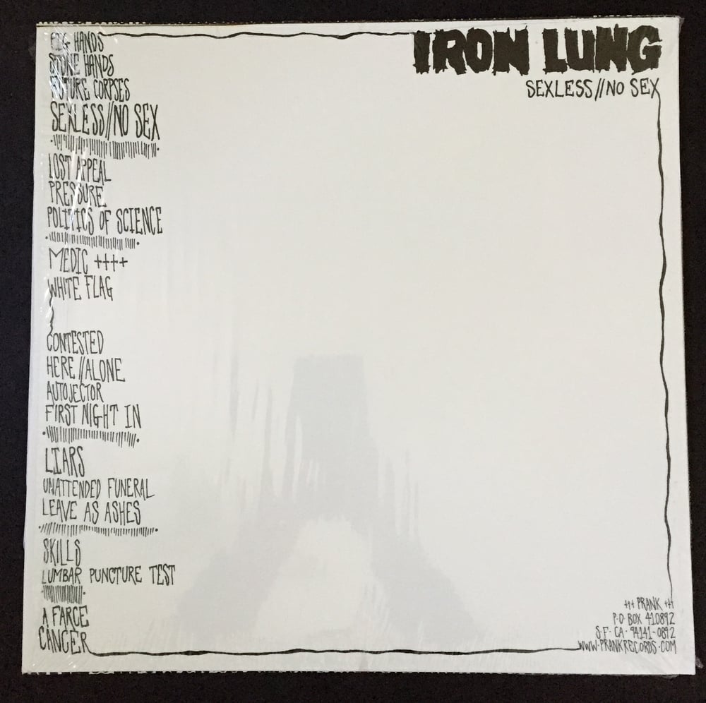 Image of IRON LUNG- Sexless//No Sex LP COLORED VINYL RE-PRESS 