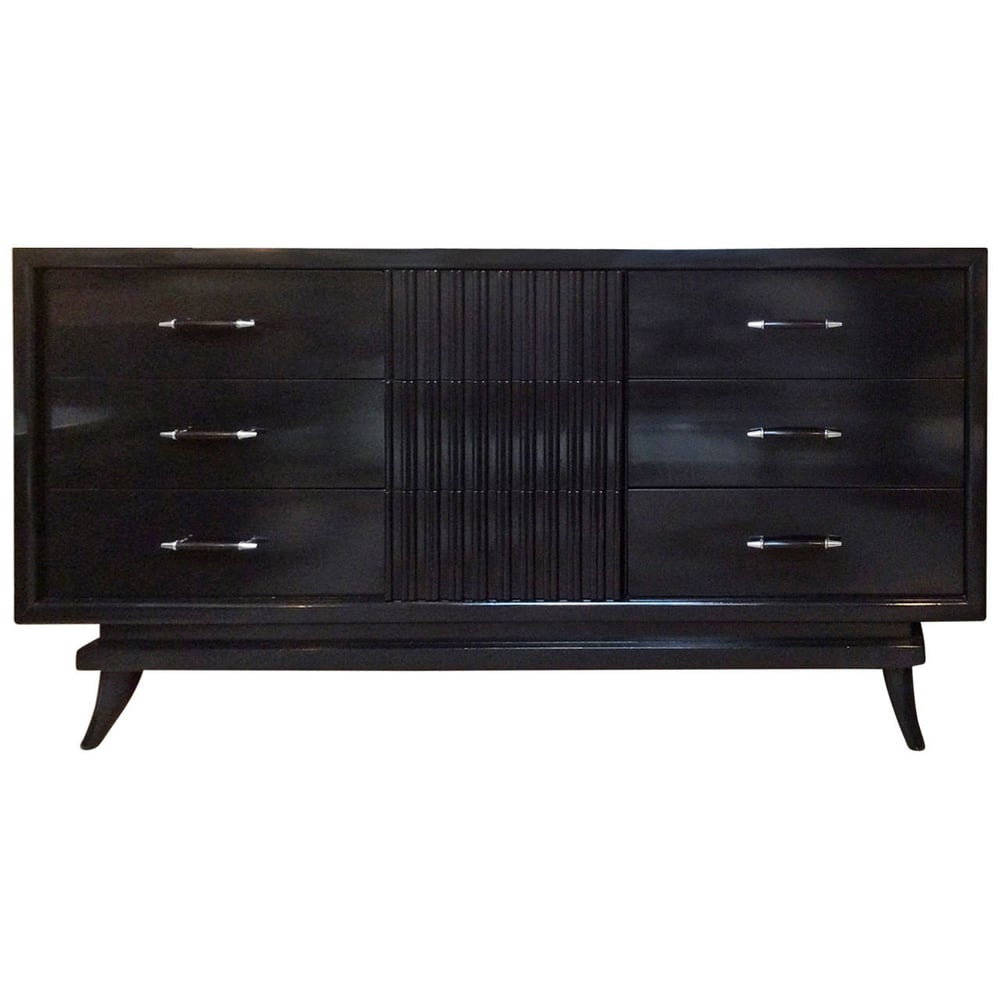 Image of Ebonized Dresser or Credenza by American of Martinsville