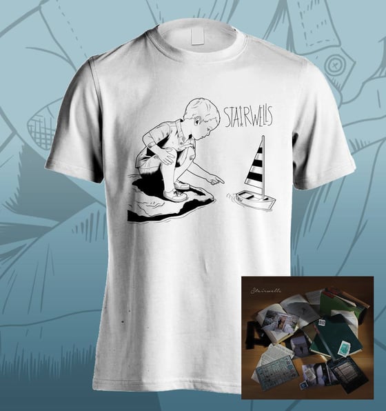 Image of (Pre-Order) Stairwells - Toy Boat Shirt + Cassette Bundle