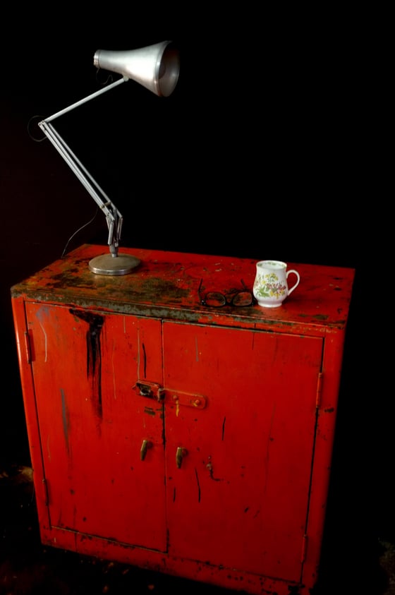 Image of Mid Century Steel Workshop Cabinet