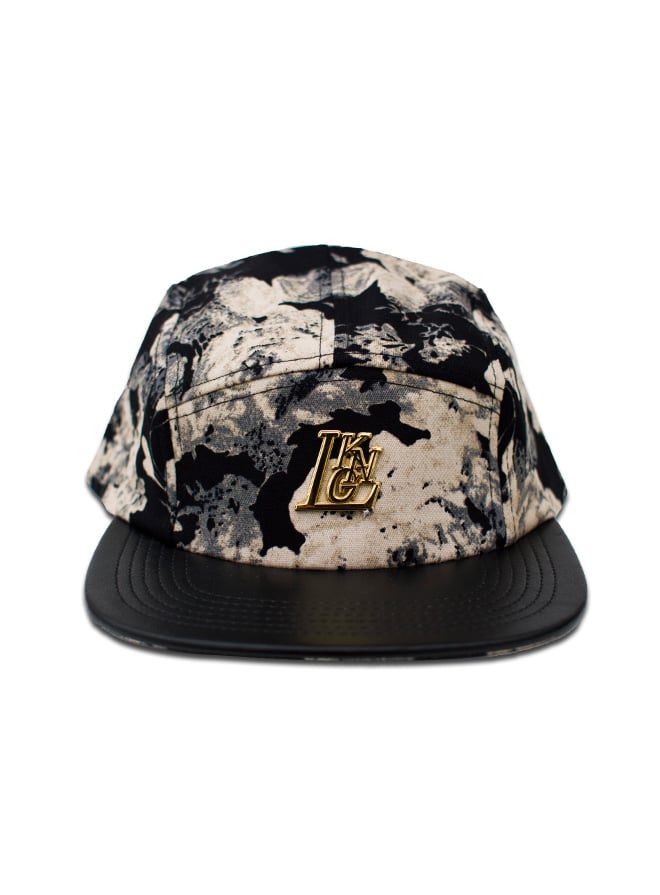 Noir Floral 5-Panel Cap — Loyal K.N.G.