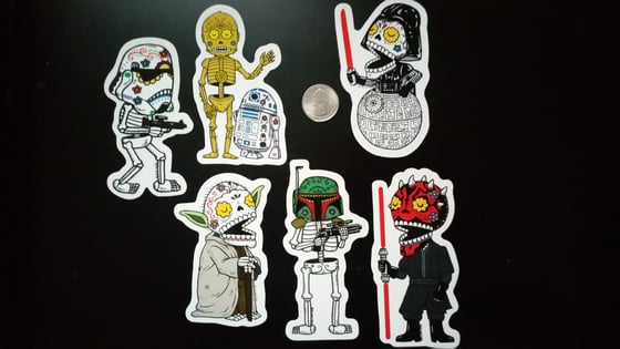 Image of Star Wars Calaveras Vinyl Sticker set  (6)