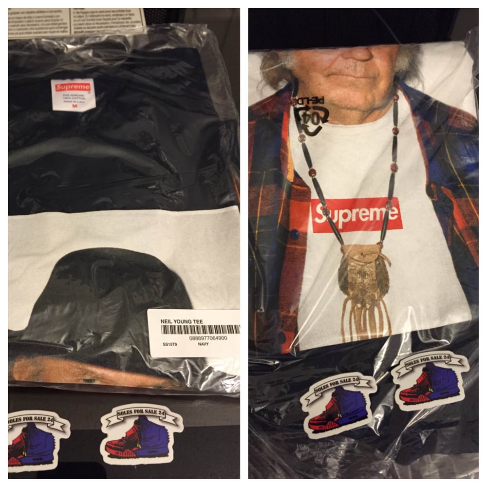Image of SUPREME Neil Young T-shirt size M (Navy)