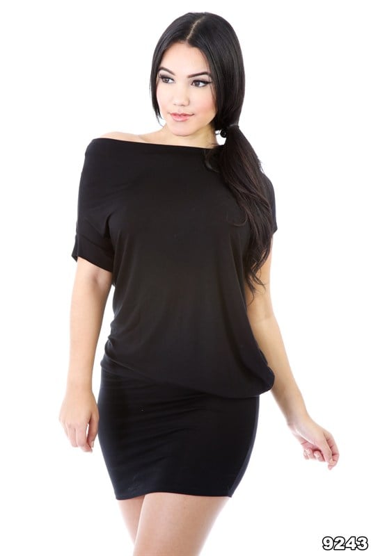 Image of LOOSE FIT SHOULDER ACTION DRESS