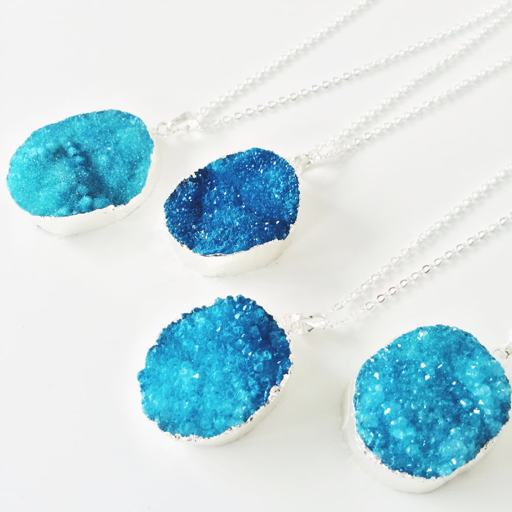 Image of Aqua Druzy Necklace