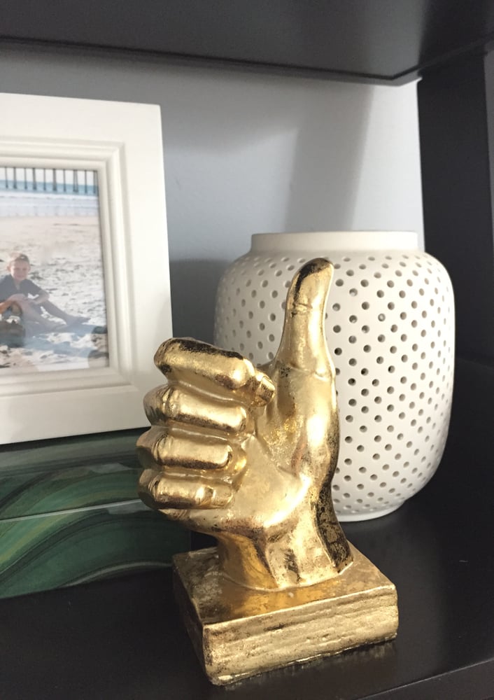 Image of Gold Hand Signs :: Thumbs Up Sign