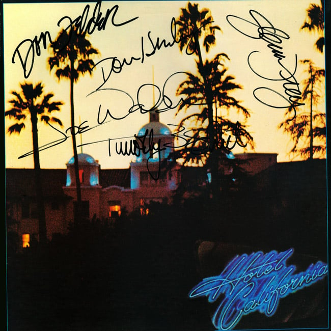 Image of The Eagles Band Signed Hotel California Album