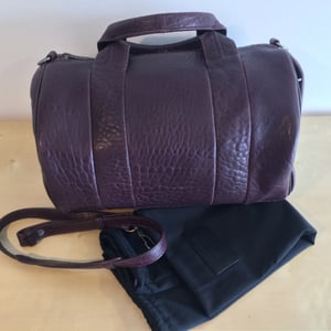Image of ALEXANDER WANG ROCCO STUD BOTTOM SATCHEL BAG Plum Purple