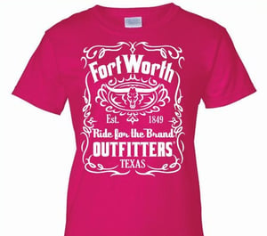 Image of Fort Worth Outfitters 1849 Ladies Pink Short Sleeve