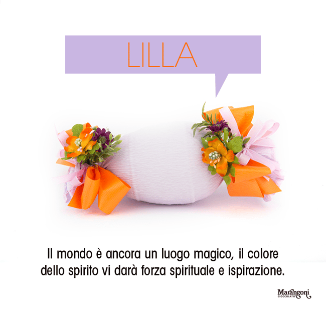 Uovo di Pasqua Artigianale di Cioccolato Fondente o al Latte - a caramella - lilla