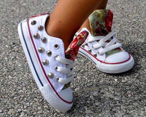 Image of Customized Low Chucks with Studs