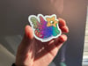 glitter rainbow starpion sticker
