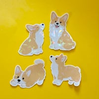 Image 2 of Stickers holographiques Daily Corgi