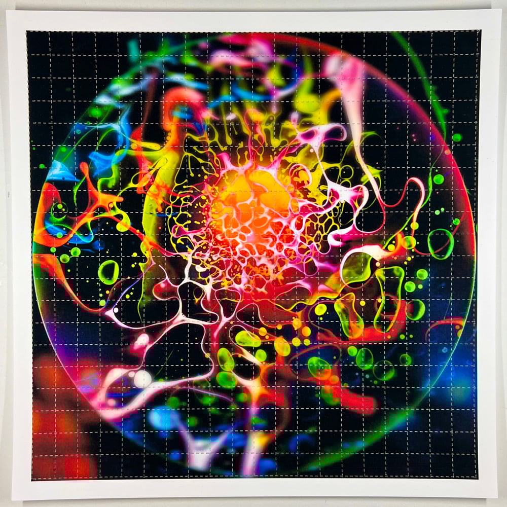 Image of "Chromatic Vortex" - Large Format 12" Blotter Art