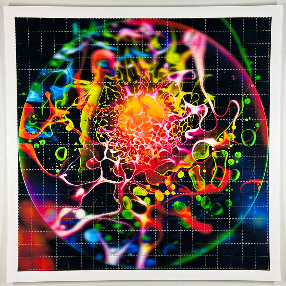 Image of "Chromatic Vortex" - Large Format 12" Blotter Art