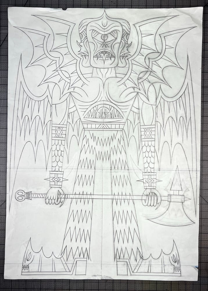 Tri-Clops pencil drawing