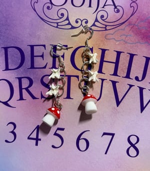 Image of Snake Vertebrae Mushroom Earrings