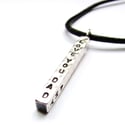 Personalised Chunky Silver Bar Necklace
