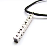 Image 3 of Personalised Chunky Silver Bar Necklace