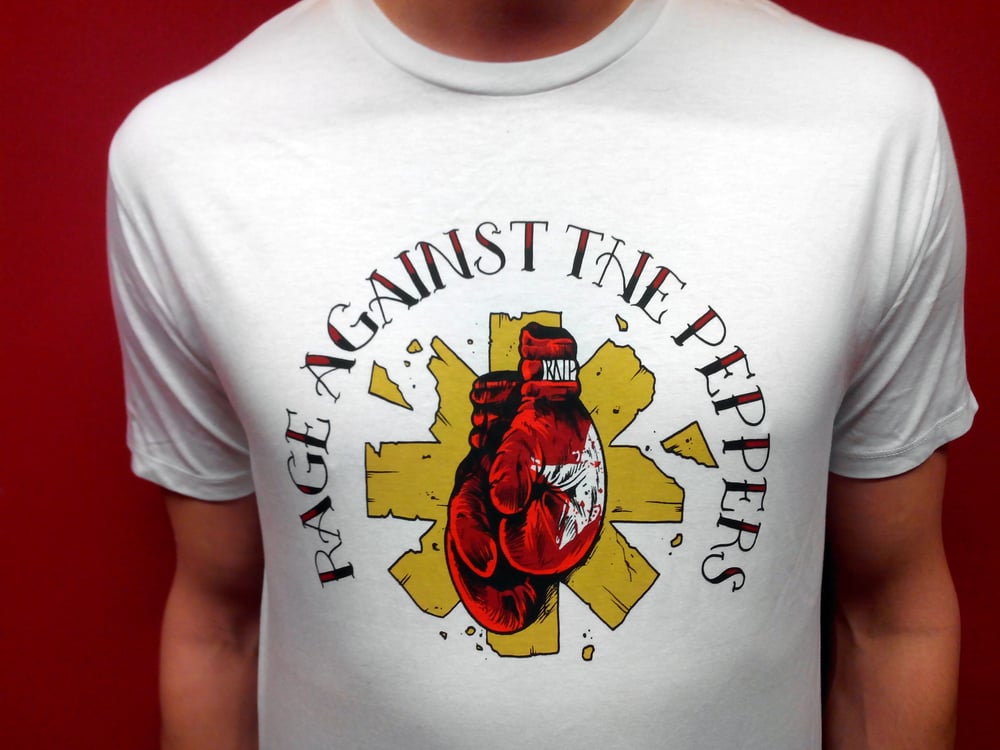 Image of T-shirt Rage Against The Peppers (white)