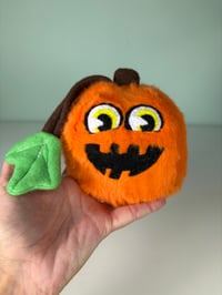 Image 2 of Weighted Minky Jack-o’-Lanterns