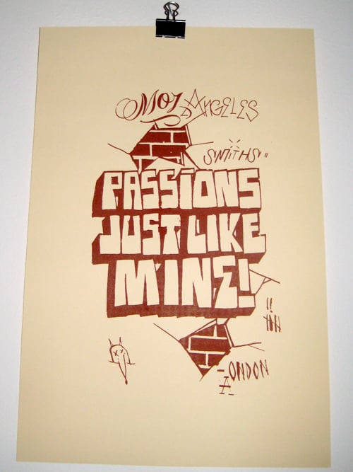 Image of Passions Just Like Mine Silkscreen Poster
