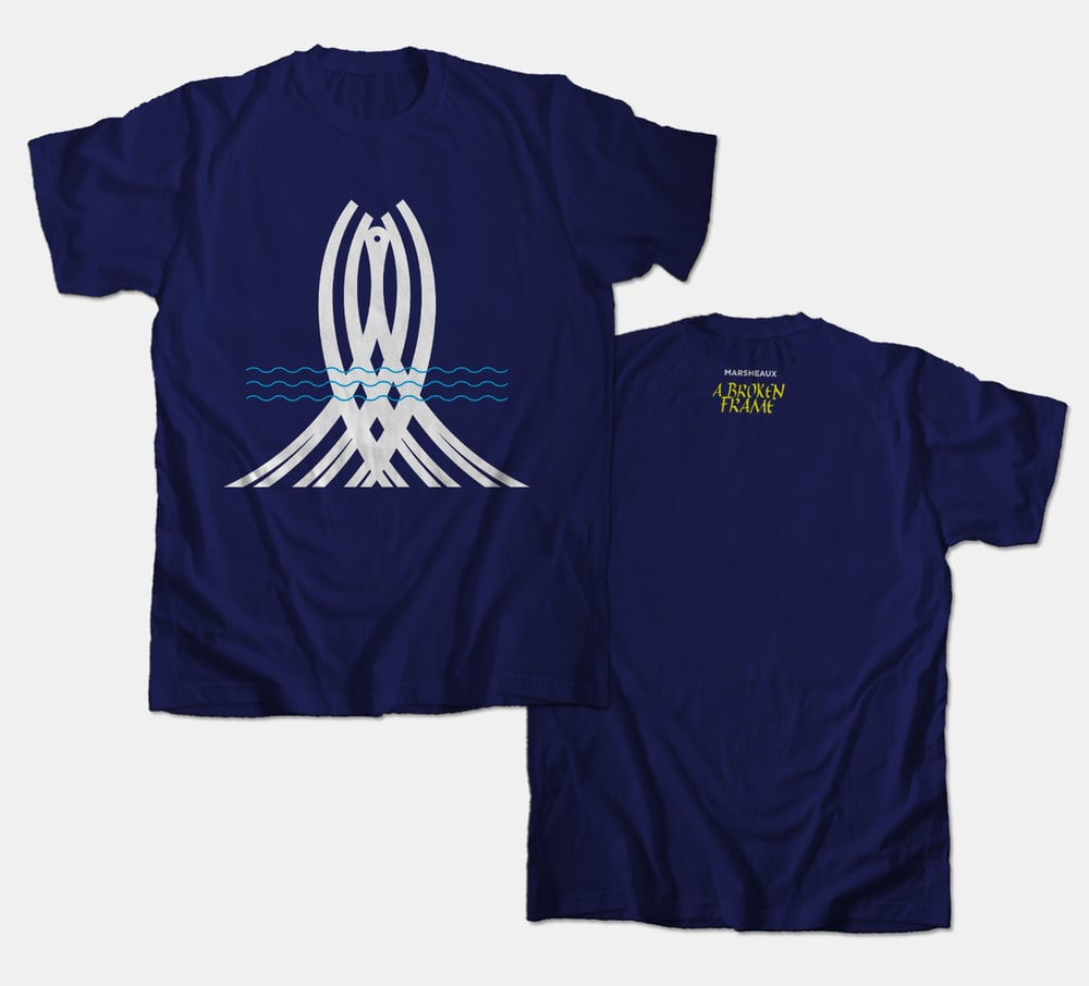 Image of MARSHEAUX:   A Broken Frame Logo Tshirt(Navy Blue)