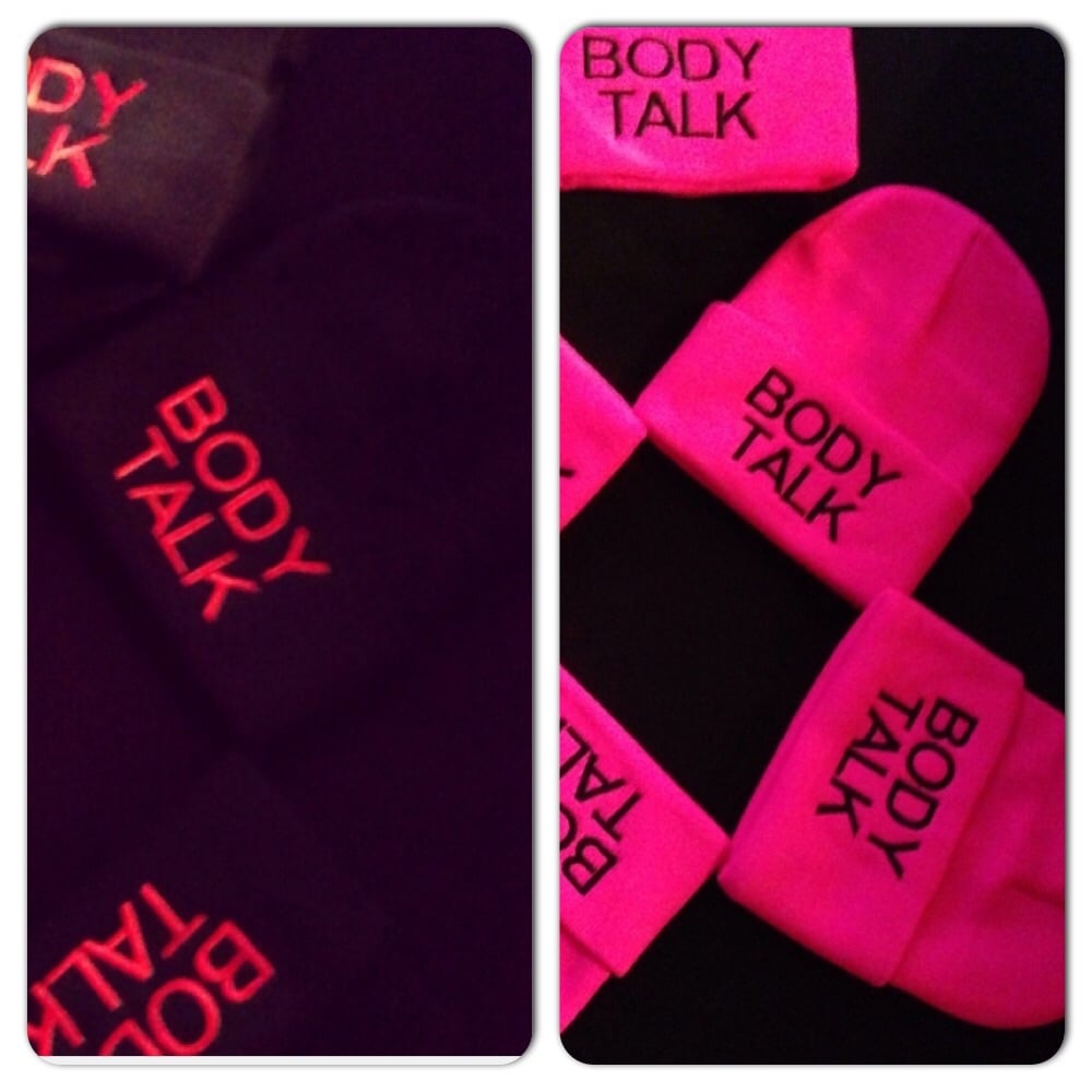 Image of Black/Red BEANIE HAT OR Pink/Black BEANIE HAT By Sade Glamour