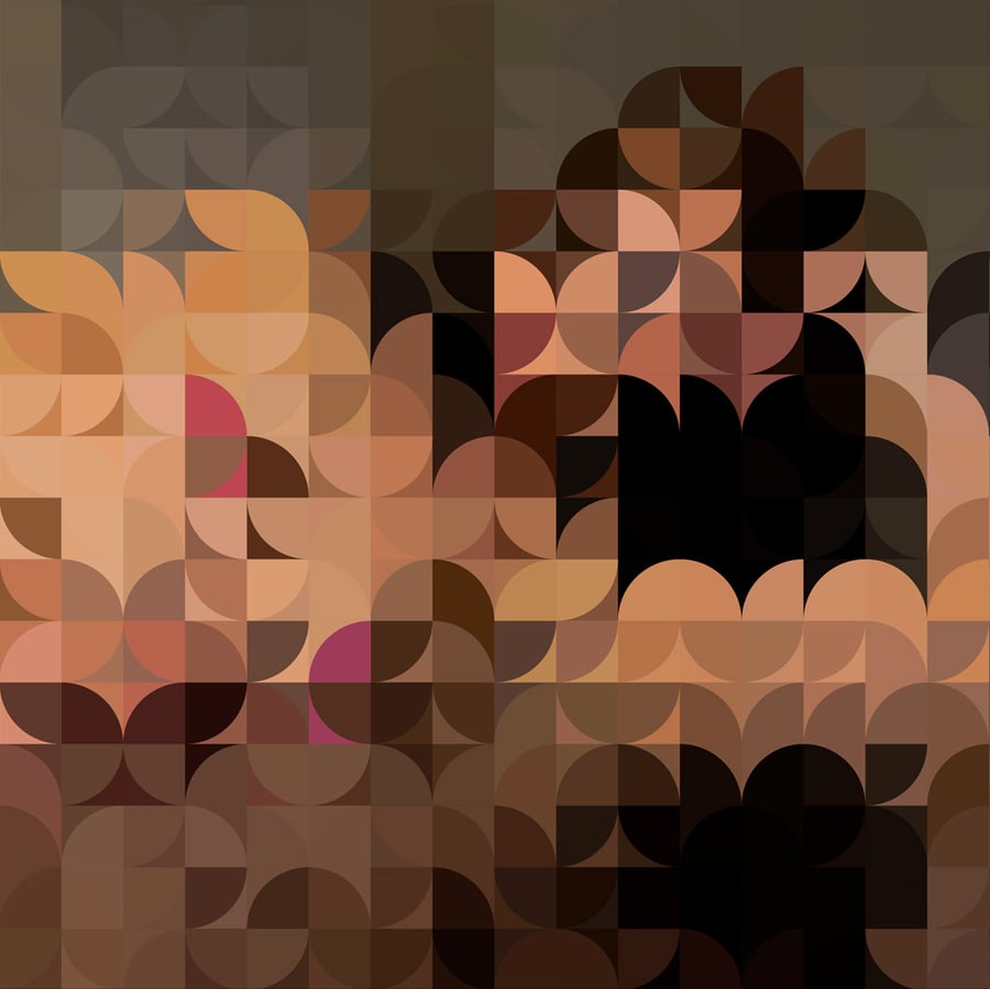 Image of Squint Abstract Nude Print - 1