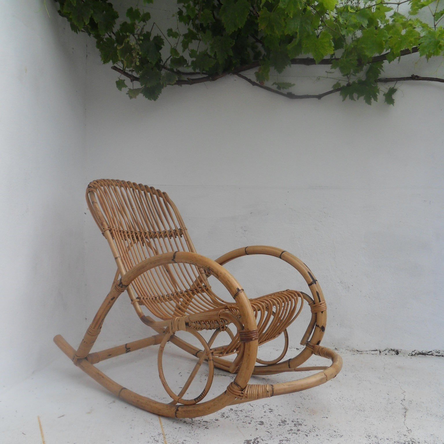 Rocking Chair Adulte Rotin Bambou Fibresendeco Vannerie Artisanale Mobilier Vintage