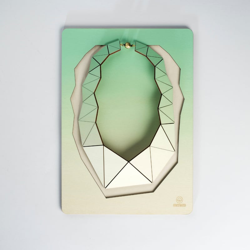 Image of Facets necklace 007 mint green
