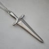 Sword Necklace, Sterling Silver
