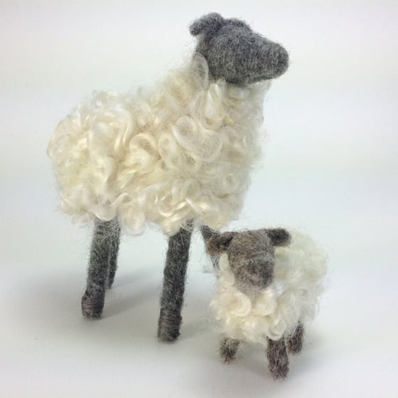 Image of Breed Specific Sheep - Wensleydale Ewe & Lamb -Custom Order